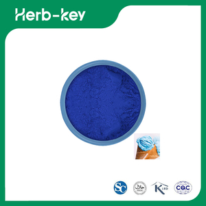 Blaues Spirulina-Pulver in großen Mengen